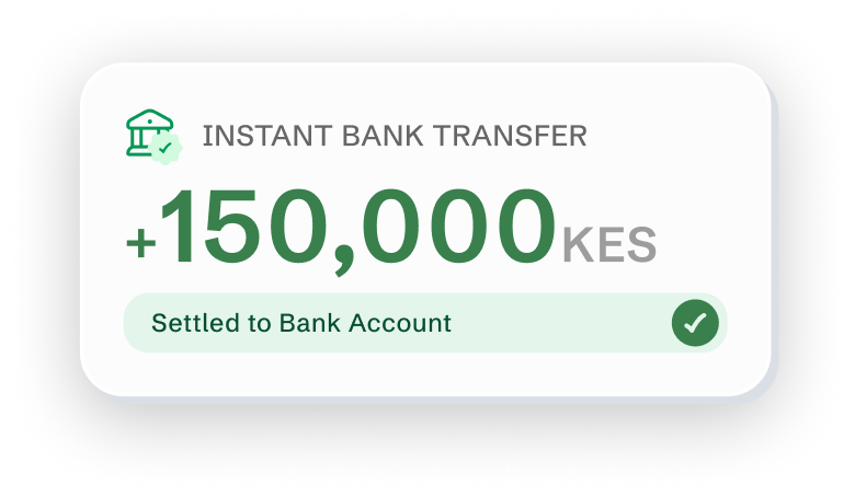 Instant settlements, zero waiting. popup