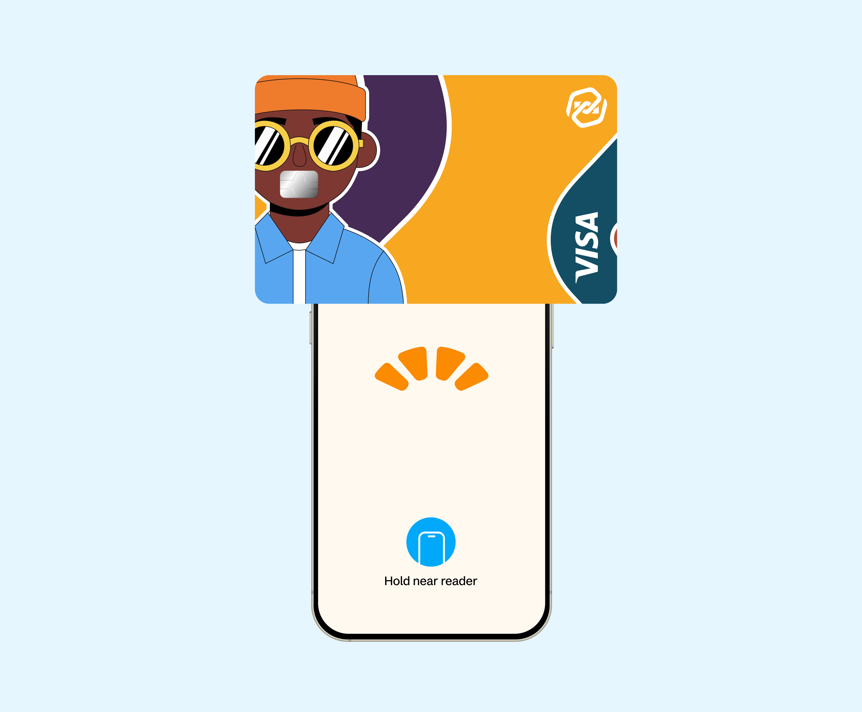 Phone accepting a contactless tap-to-pay card payment